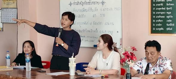 เทศบาลตำบลบ้านนา ลงพื้นที่ประชุมชุมชนตลาดบน ประจำเดือนกุมภาพันธ์ พร้อมขับเคลื่อนกิจกรรม “ขยะแลกไข่” เสริมสร้างชุมชนน่าอยู่