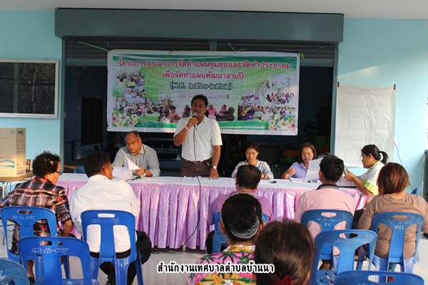 โครงการบูรณาการจัดทำ<br>แผนชุมชนและจัดทำ<br>ประชาคมเพื่อจัดทำแผนพัฒนา<br>สามปี (พ.ศ. 2560 - 2562)